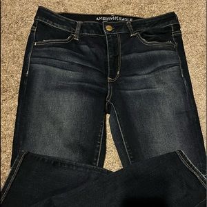 Dark denim skinny jeans